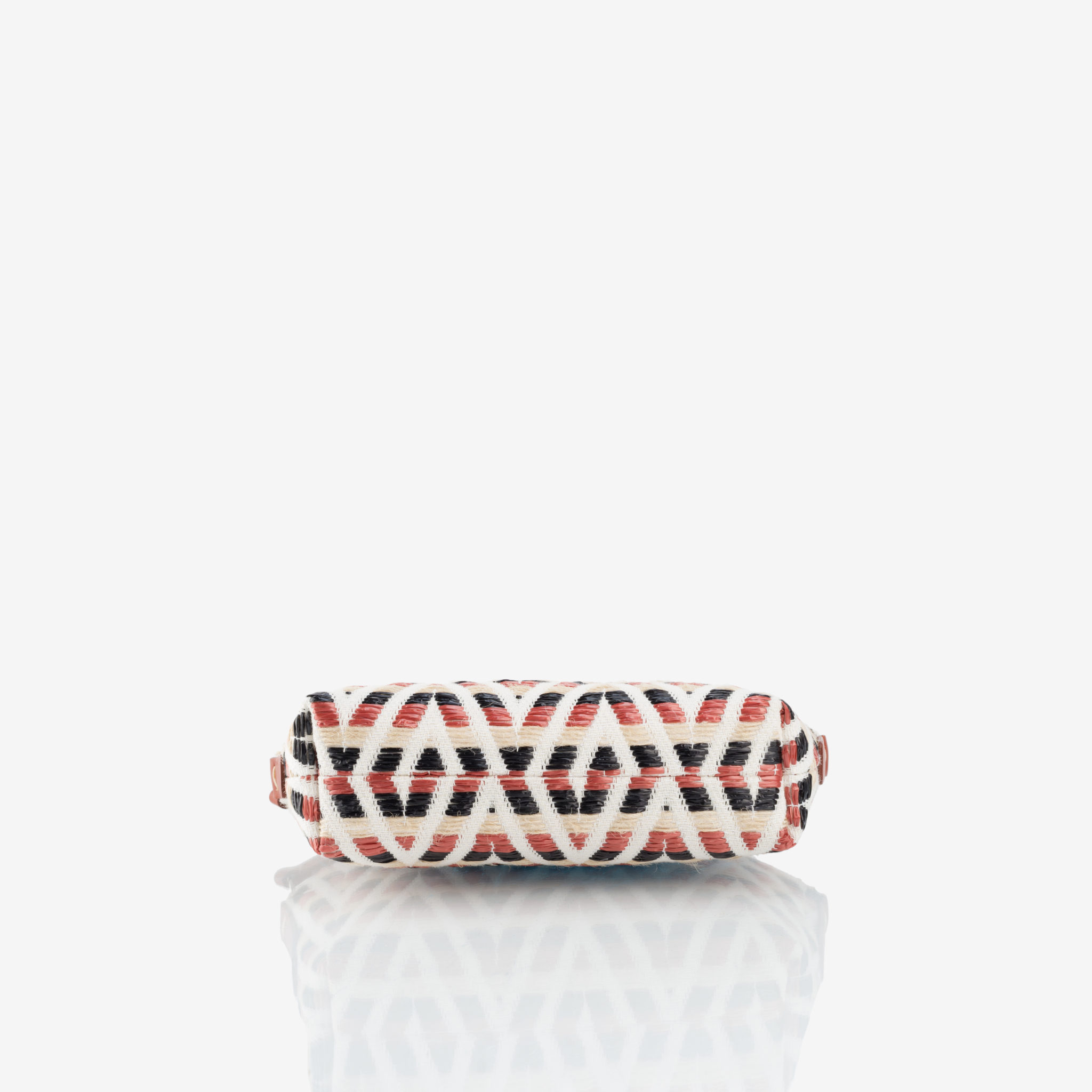 Vali Africa pouch raffia and leather Caroline De Marchi