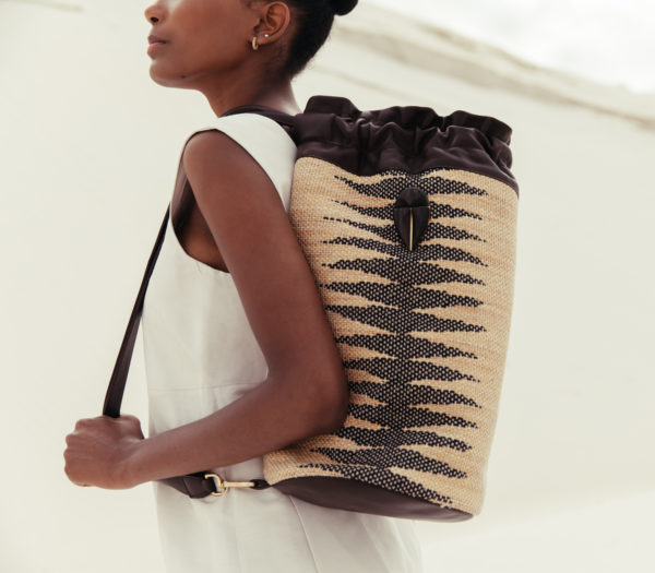 Ludo raffia backpack Caroline De Marchi