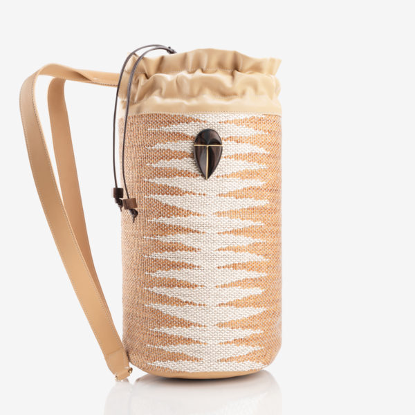 Ludo bagpack raffia Caroline De Marchi