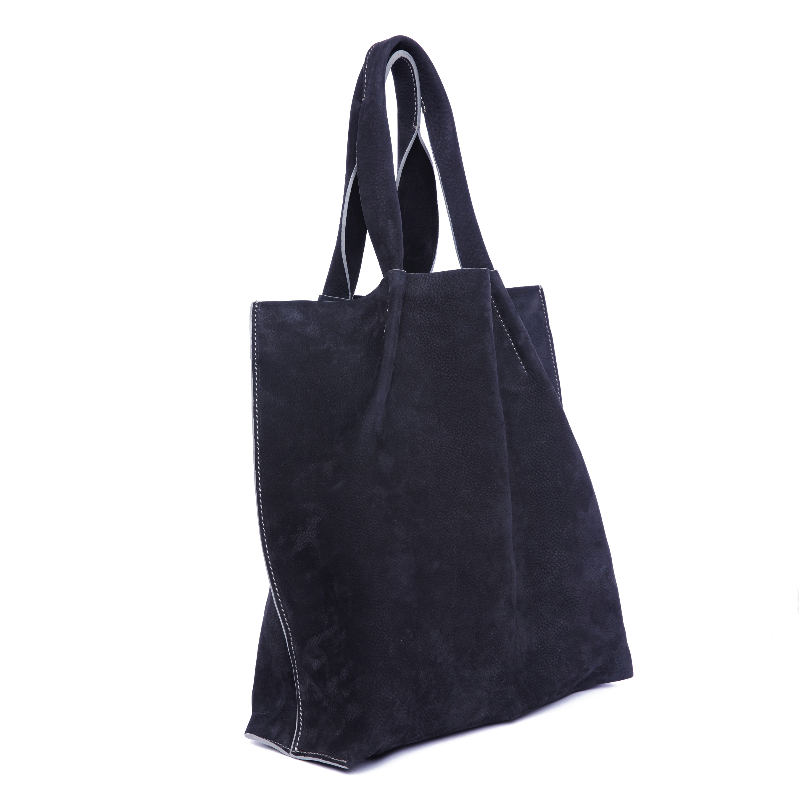 Sac cabas Ilak Komo noir en nubuck Caroline De Marchi