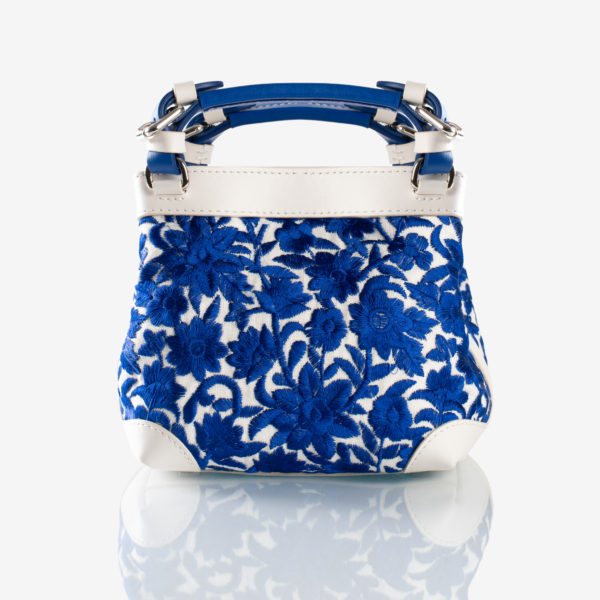 Cubo lindo floral blue bag Caroline De Marchi