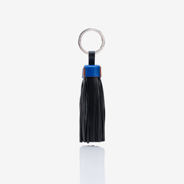 Hope Trio black leather keychain Caroline De Marchi