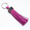 Hope Trio fuschia leather keychain Caroline De Marchi