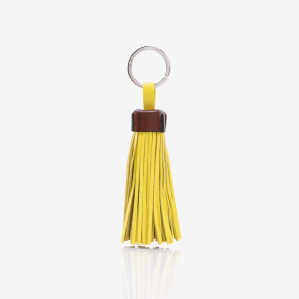 Hope Trio yellow leather keychain Caroline De Marchi