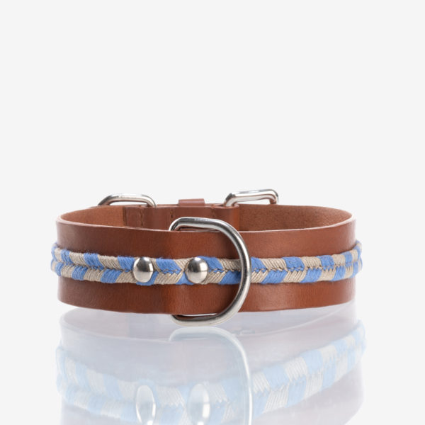 Jaipur blue dog collar Caroline De Marchi