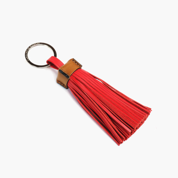 Hope Trio keychain red leather Caroline De Marchi