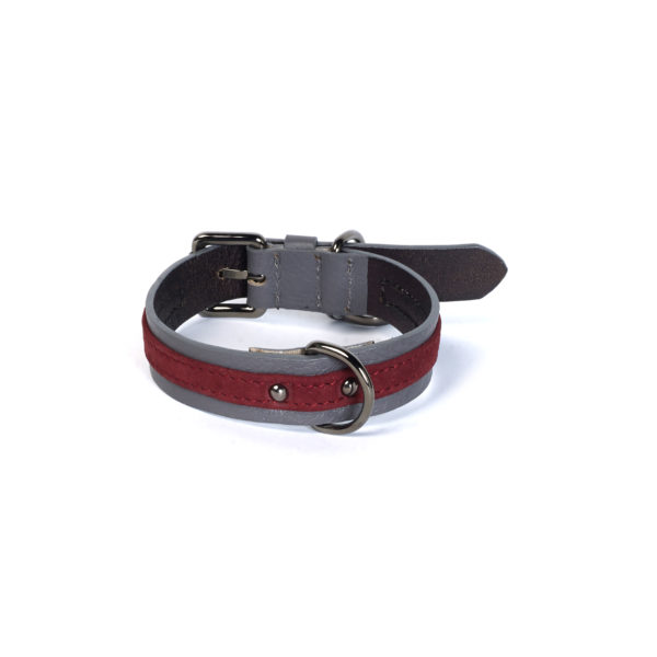 Jaipur Elia burgundy velvet dog collar Caroline De Marchi