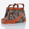 Cubo Marmara tawny bag with zebra print Caroline De Marchi