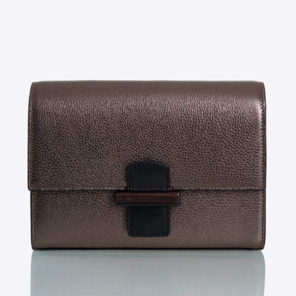 eka medio bag bronze caroline de marchi front view