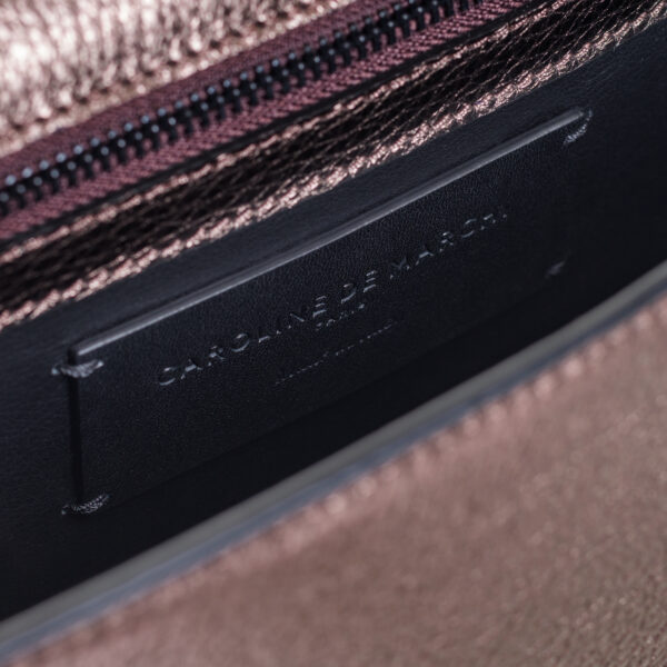 reka medio bag bronze caroline de marchi close up