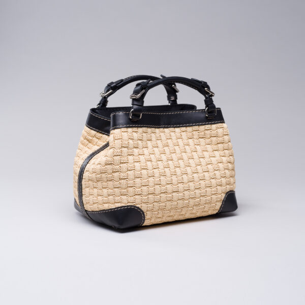 Cubo Demeter medium bag raffia Caroline De Marchi