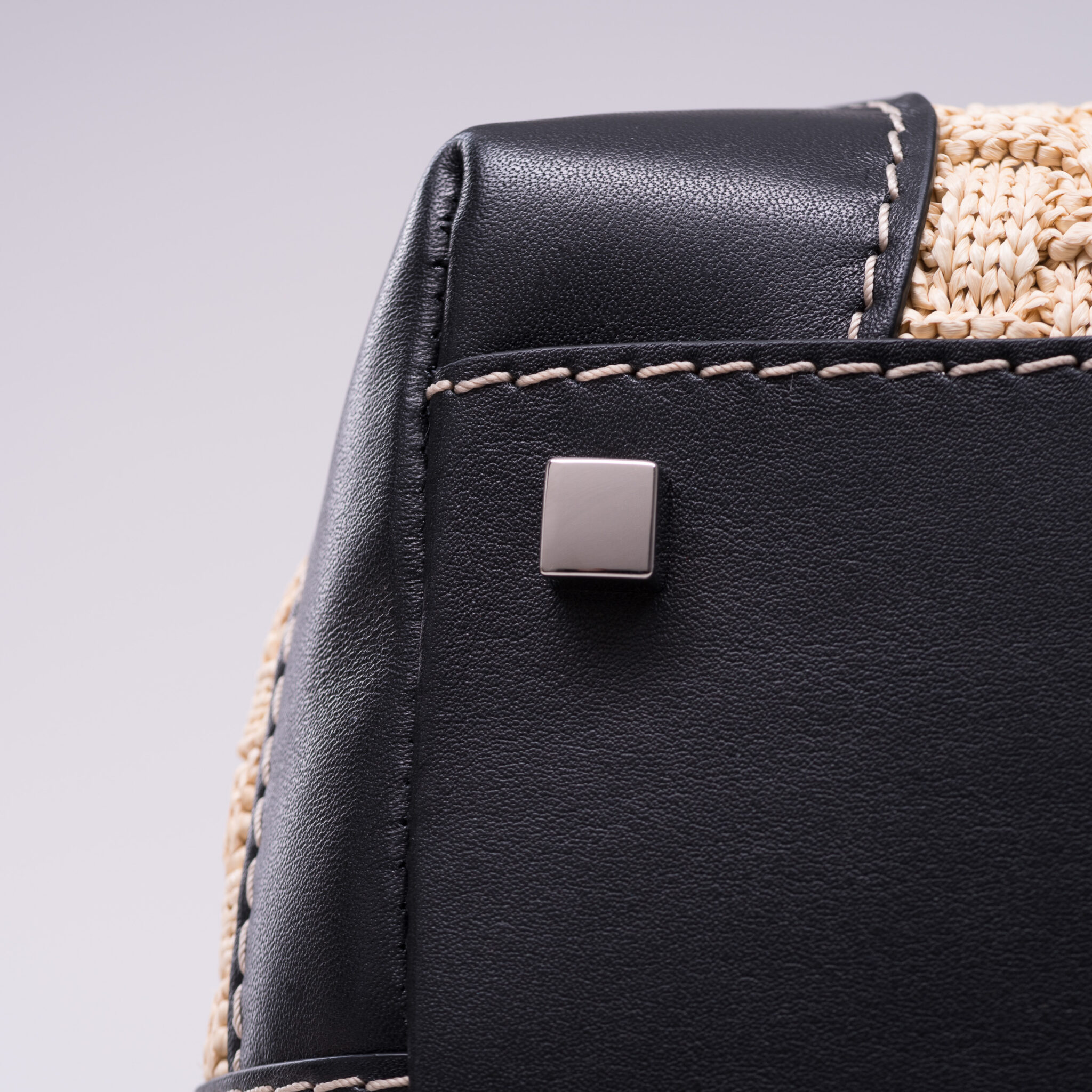 Cubo Demeter medium bag raffia Caroline De Marchi