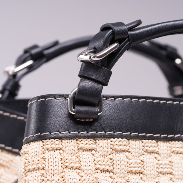 Cubo Demeter medium bag raffia Caroline De Marchi