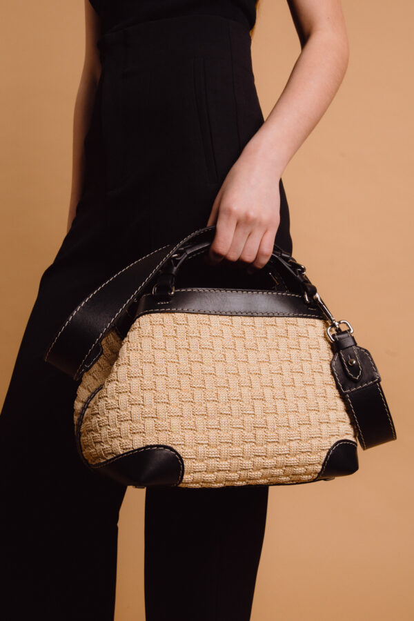 Cubo Demeter raffia bag Caroline De Marchi