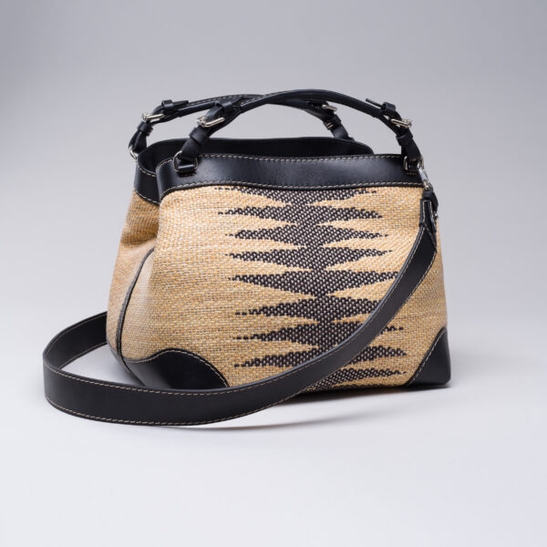 Cubo Gaia large bag raffia sand brown Caroline De Marchi