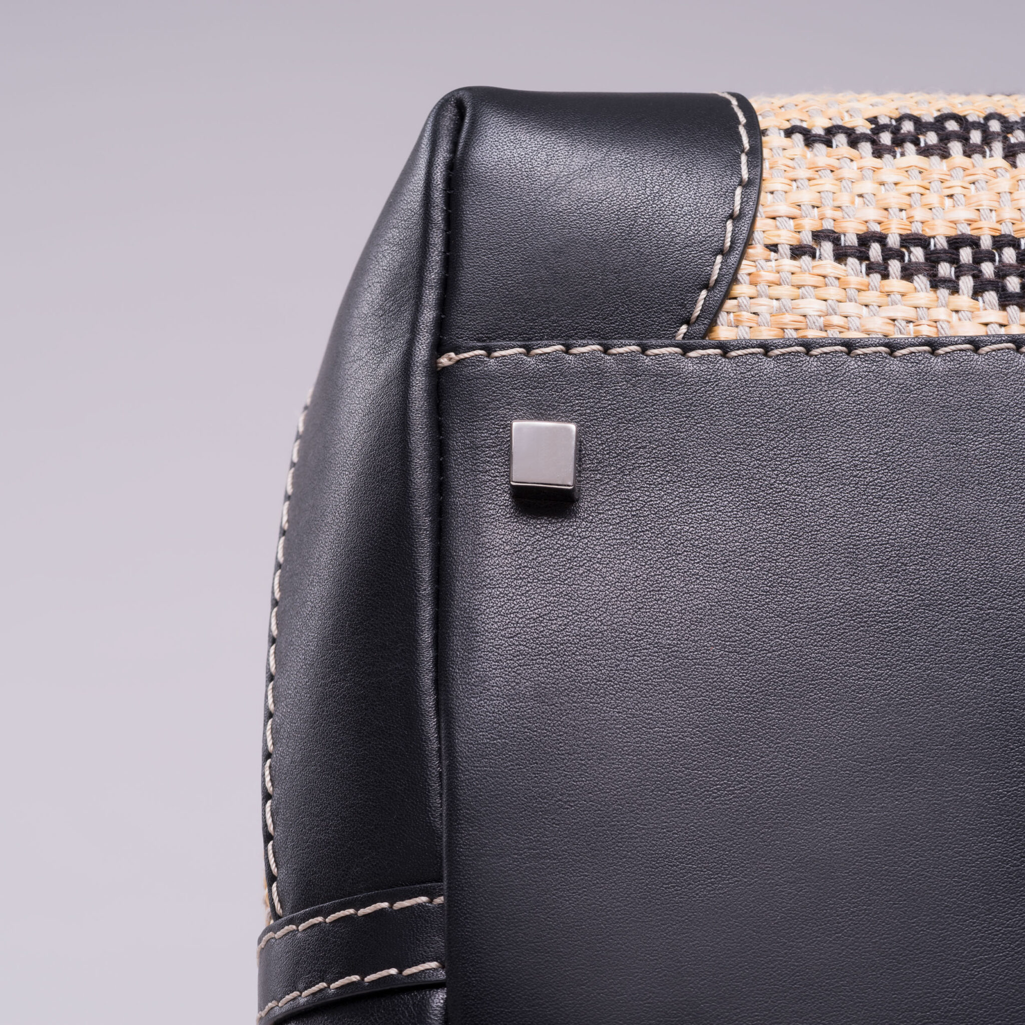 Cubo Gaia large bag raffia sand brown Caroline De Marchi