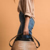 Cubo Gaia raffia bag Caroline De Marchi