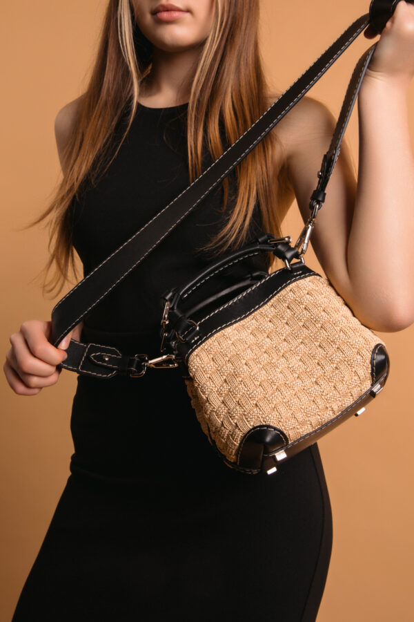 Cubo Demeter raffia mini bag Caroline De Marchi