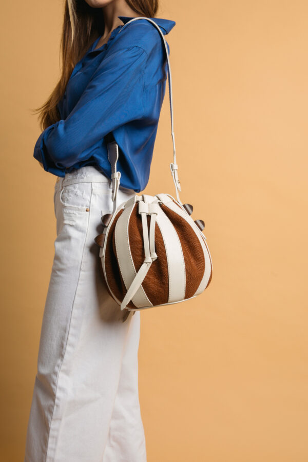 Alma Hera ivory brown bag Caroline De Marchi