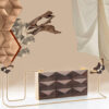 Jade Moringa brown wood clutch Caroline De Marchi