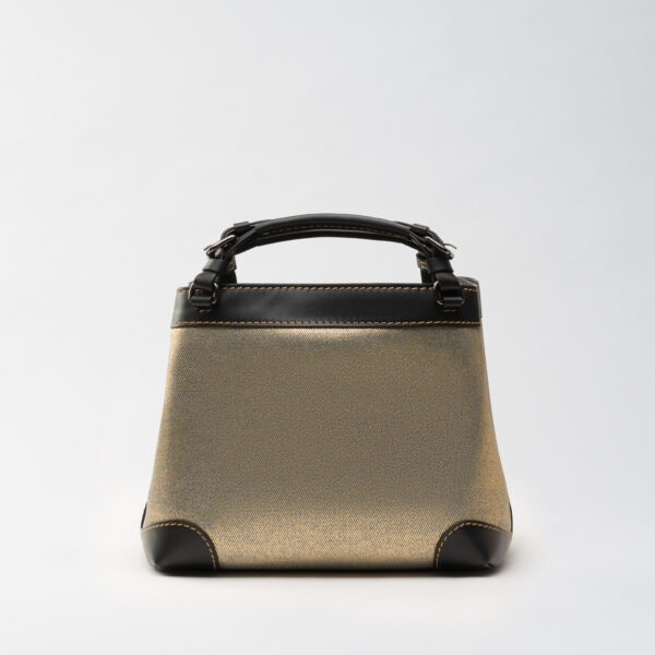 Cubo Amlach medium bag gold denim Caroline De Marchi