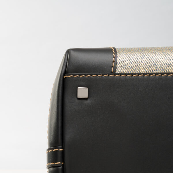 Cubo Amlach medium bag gold denim Caroline De Marchi