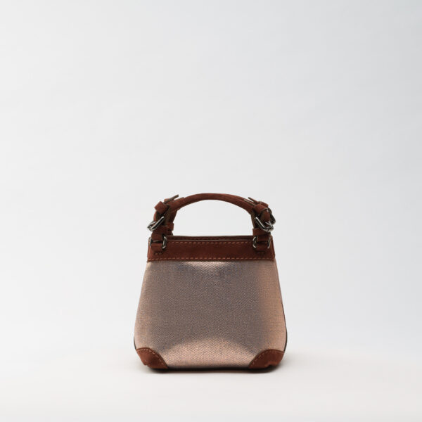 Cubo Luthien mini bag copper denim Caroline De Marchi