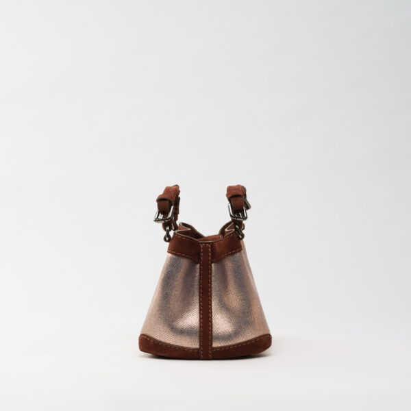 Cubo Luthien mini bag copper denim Caroline De Marchi