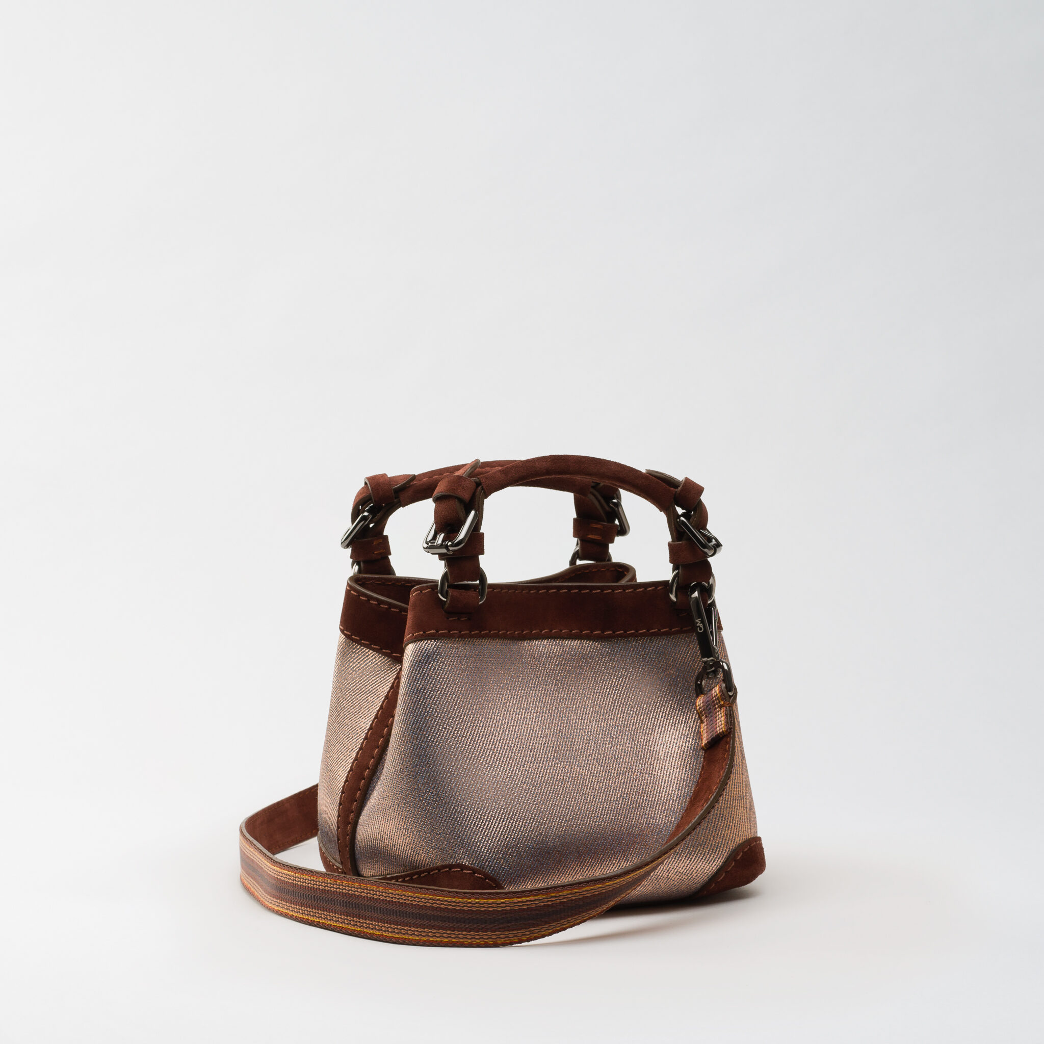 Cubo Luthien mini bag copper denim Caroline De Marchi