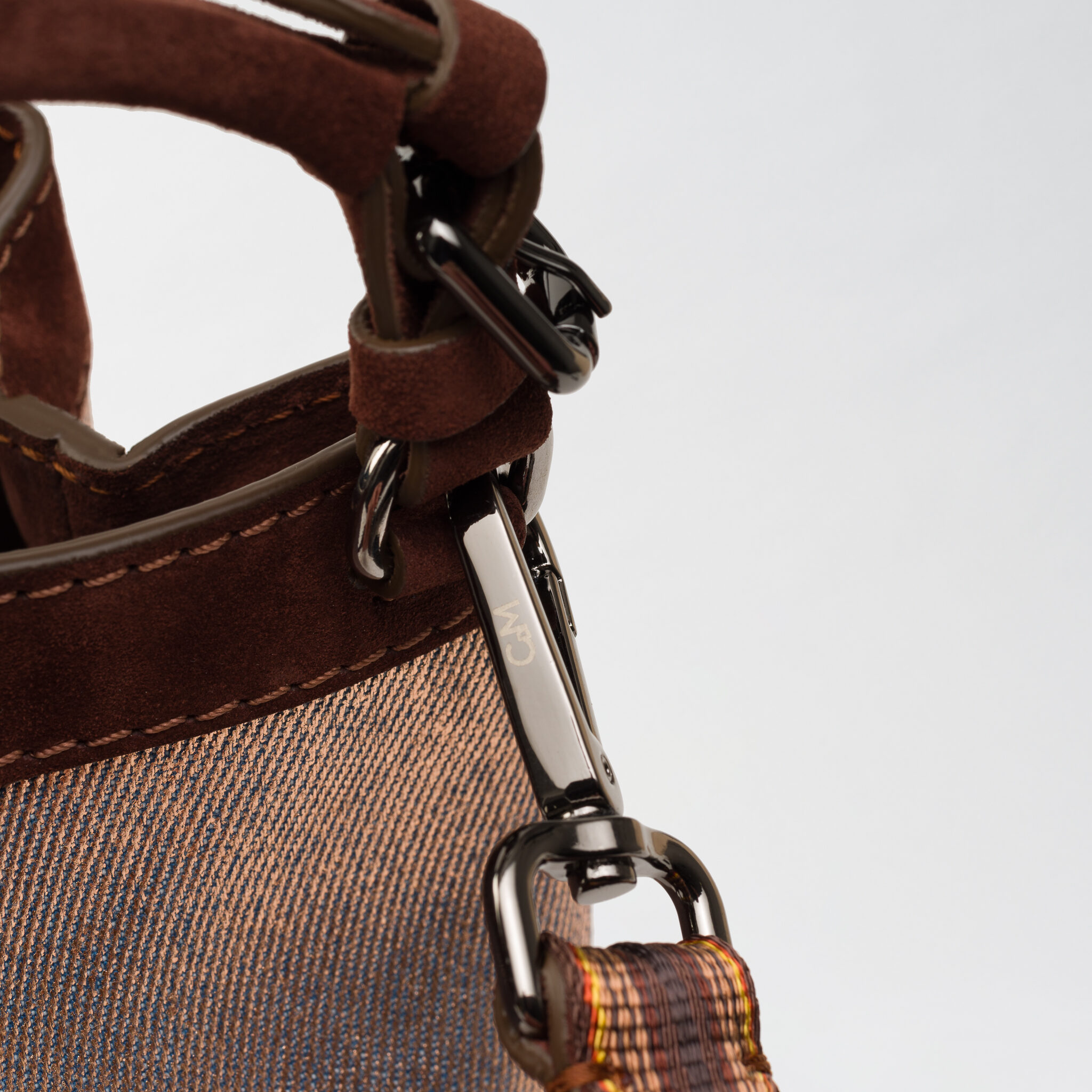 Cubo Luthien mini bag copper denim Caroline De Marchi