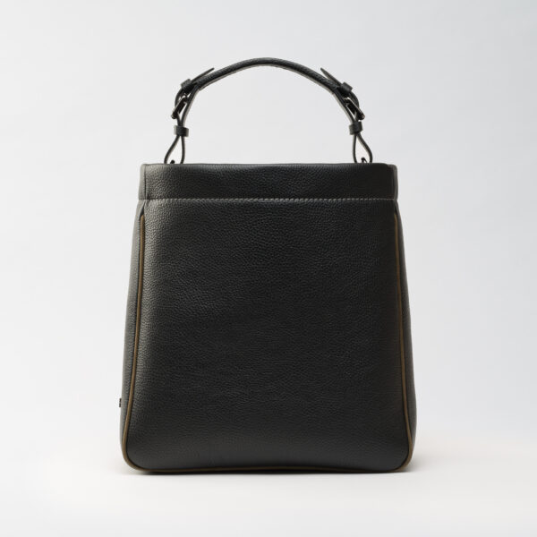 Elie Othar bag black grained leather Caroline De Marchi