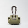 Lori Aldaron kaki leather bag Caroline De Marchi