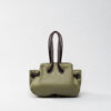 Lori Aldaron kaki leather bag Caroline De Marchi