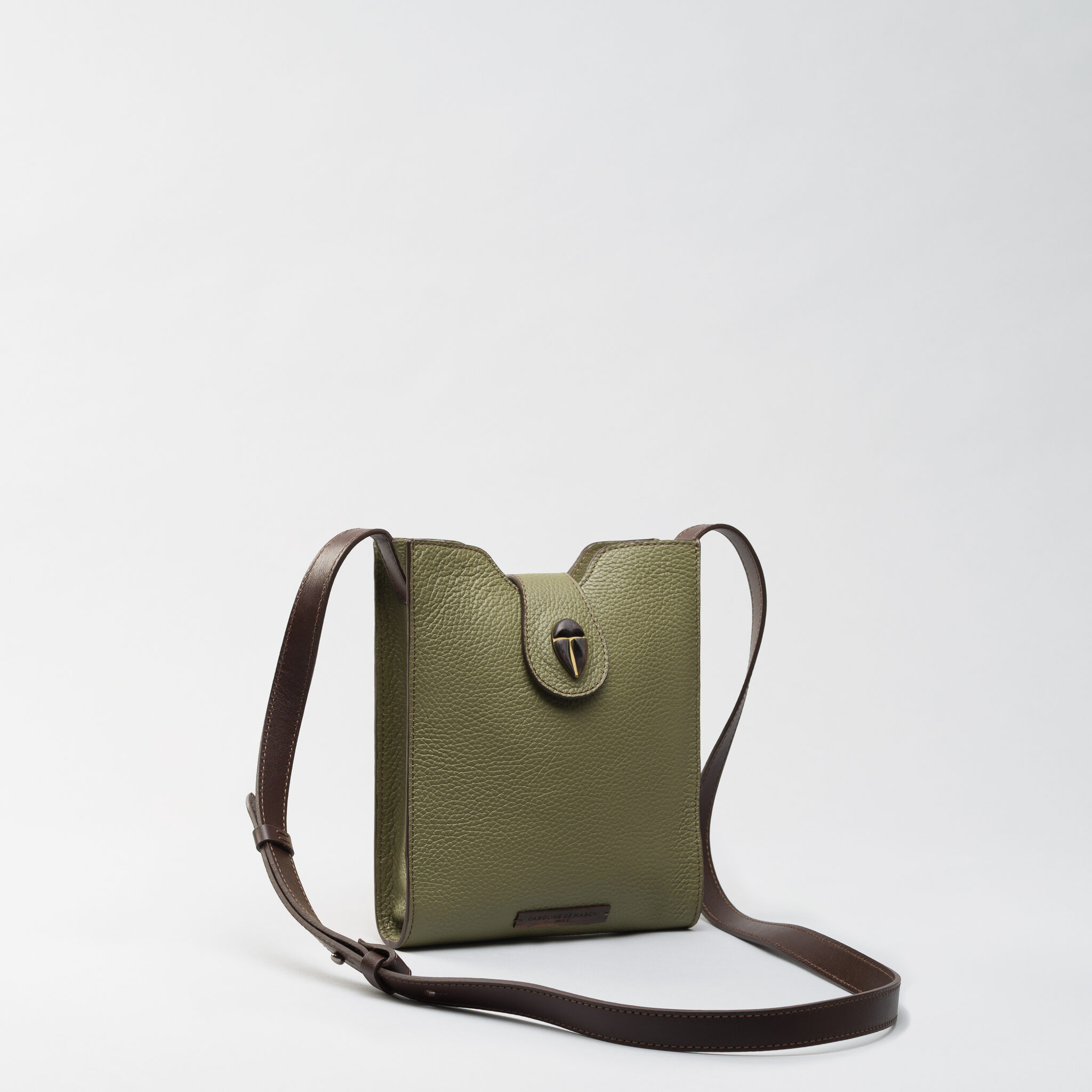 Raph Vanyar kaki leather bag Caroline De Marchi