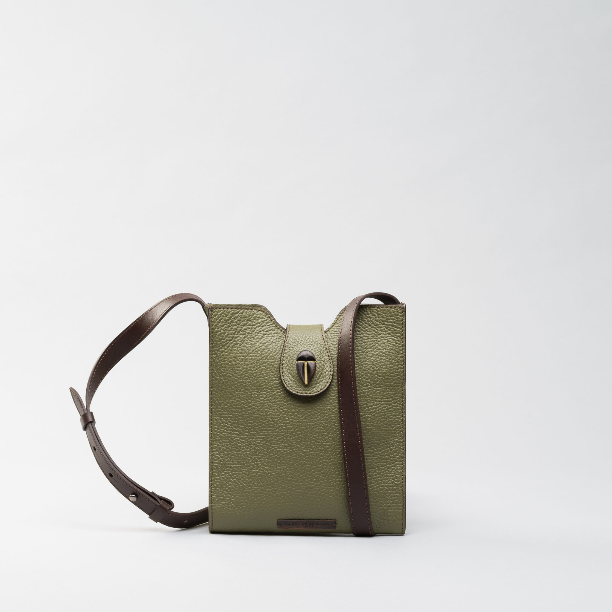 Raph Vanyar kaki leather bag Caroline De Marchi