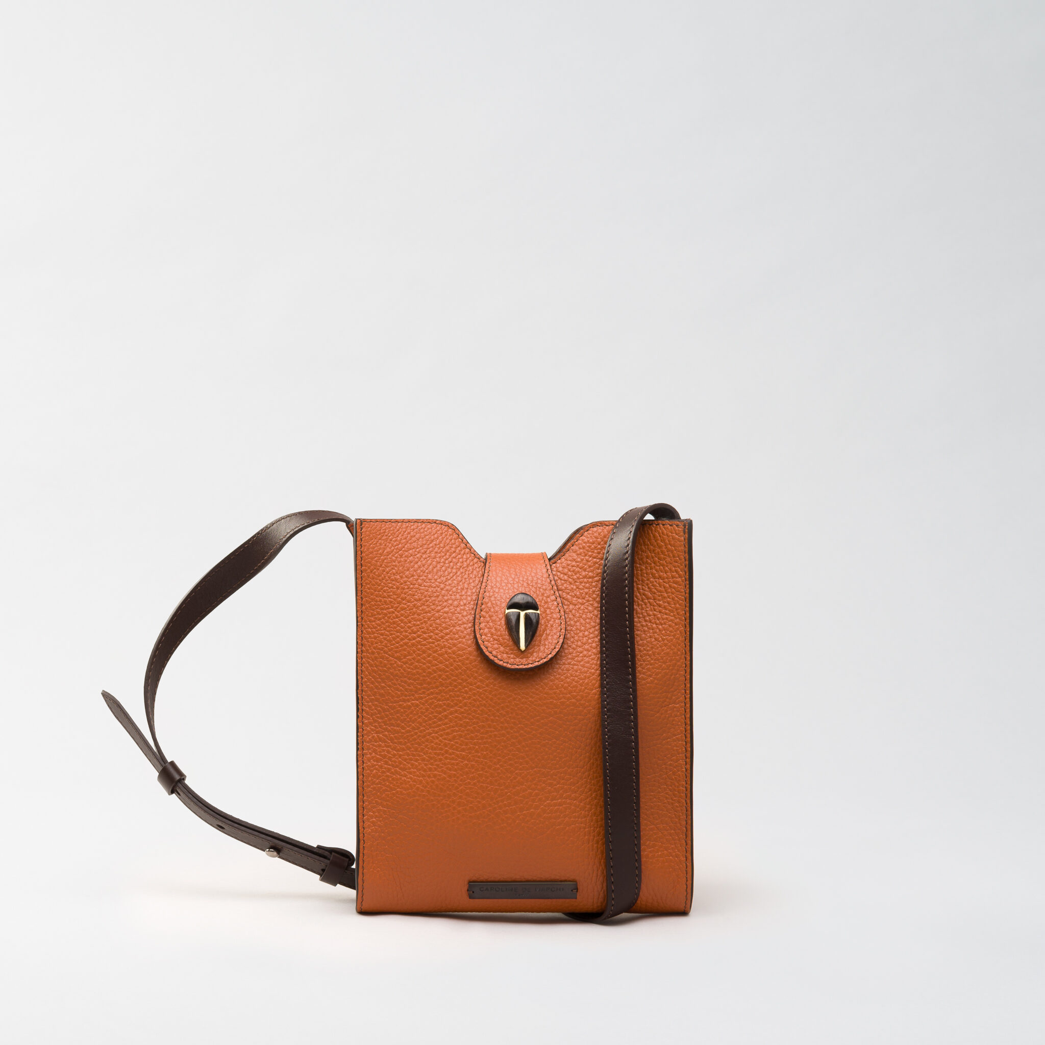 Raph Heol orange leather bag Caroline De Marchi