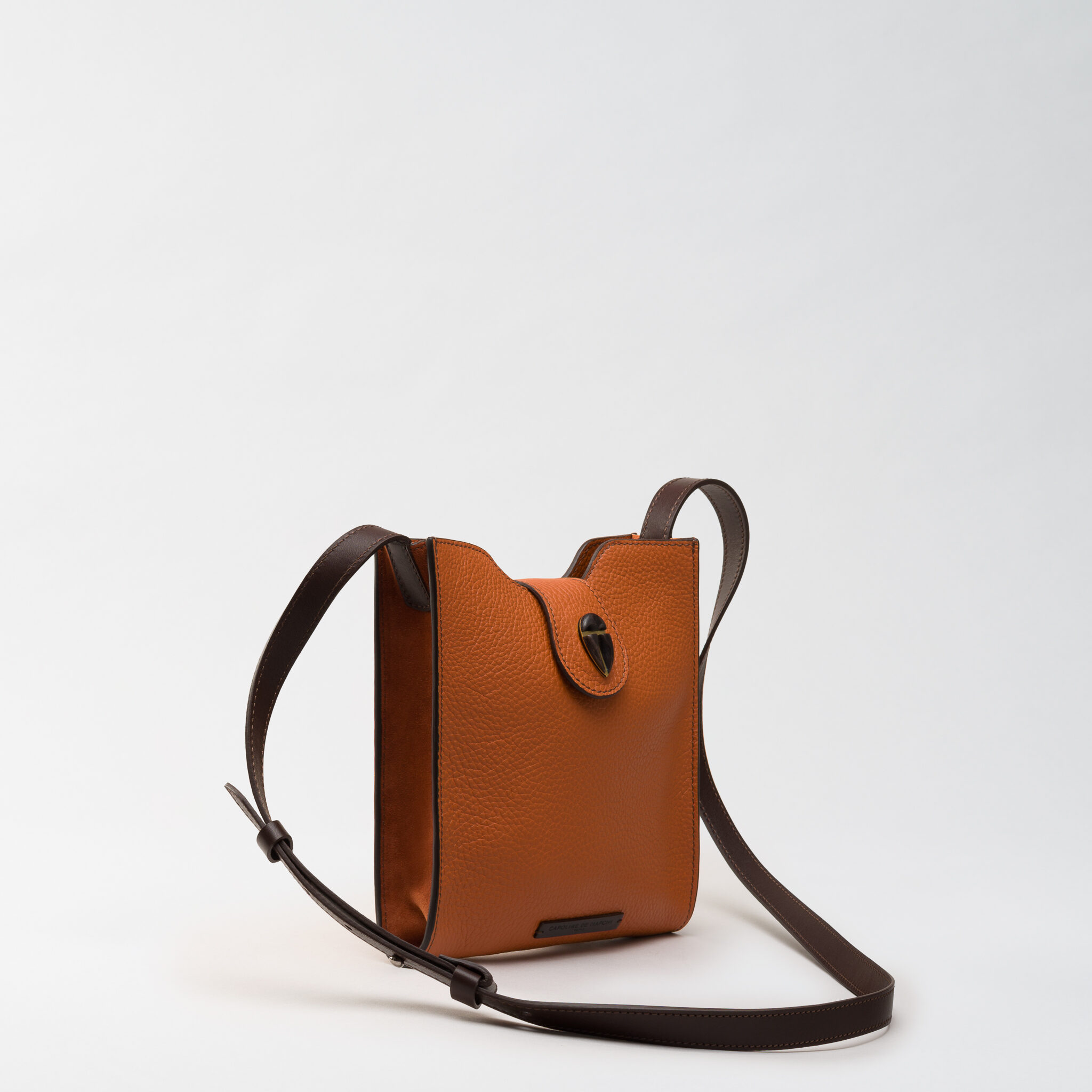 Raph Heol orange leather bag Caroline De Marchi