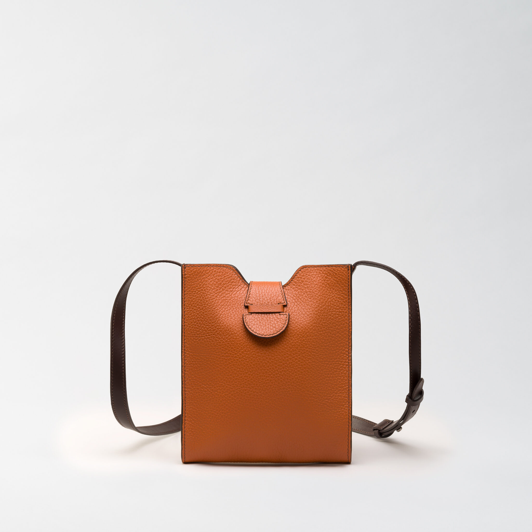 Raph Heol orange leather bag Caroline De Marchi