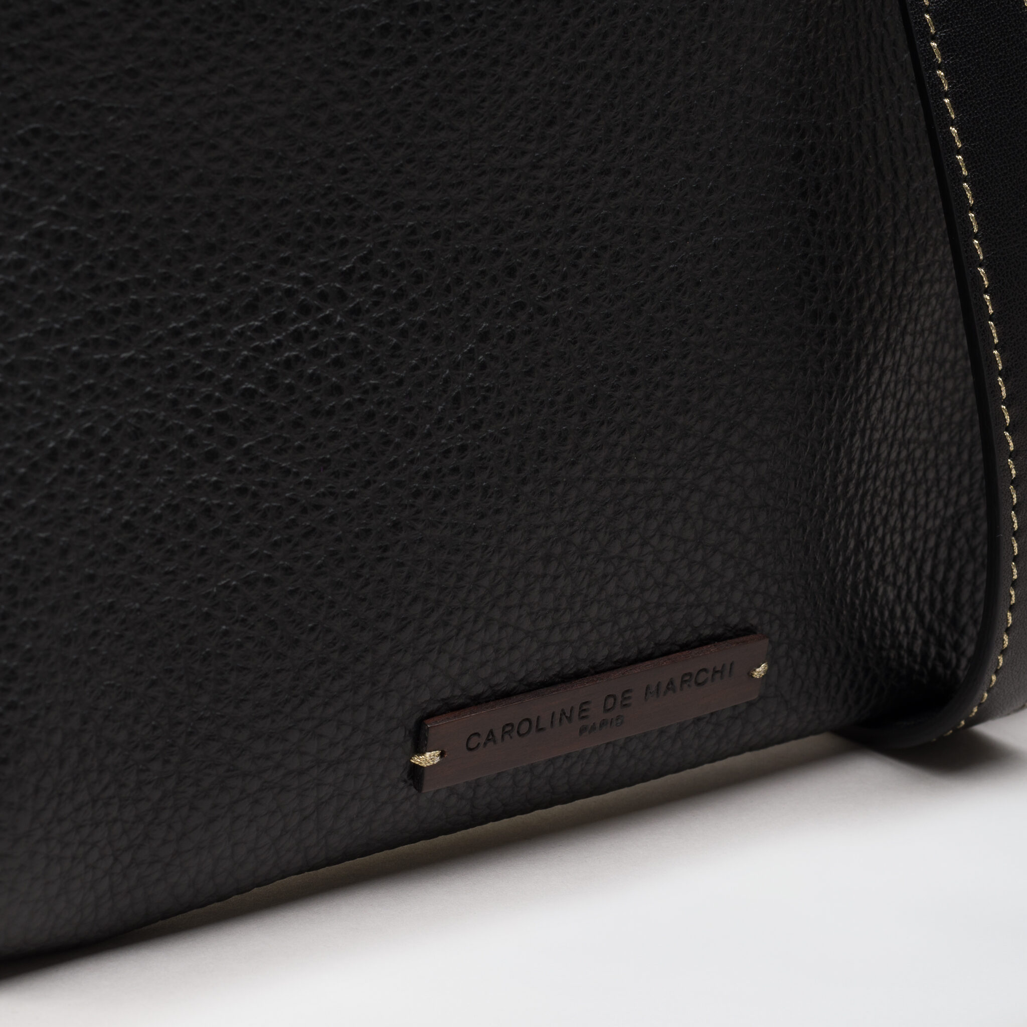 Raph Indis black leather bag Caroline De Marchi