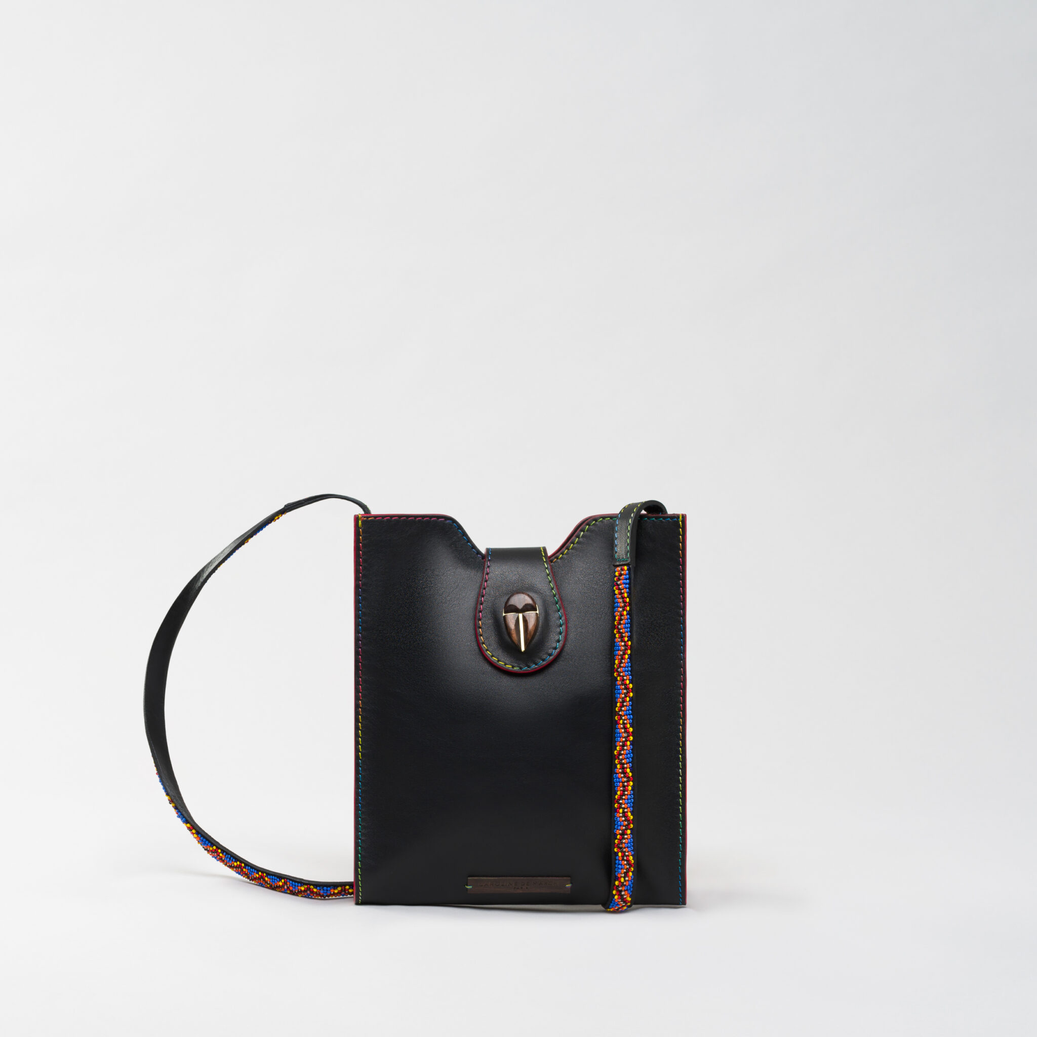 Raph Abeba black leather bag Caroline De Marchi