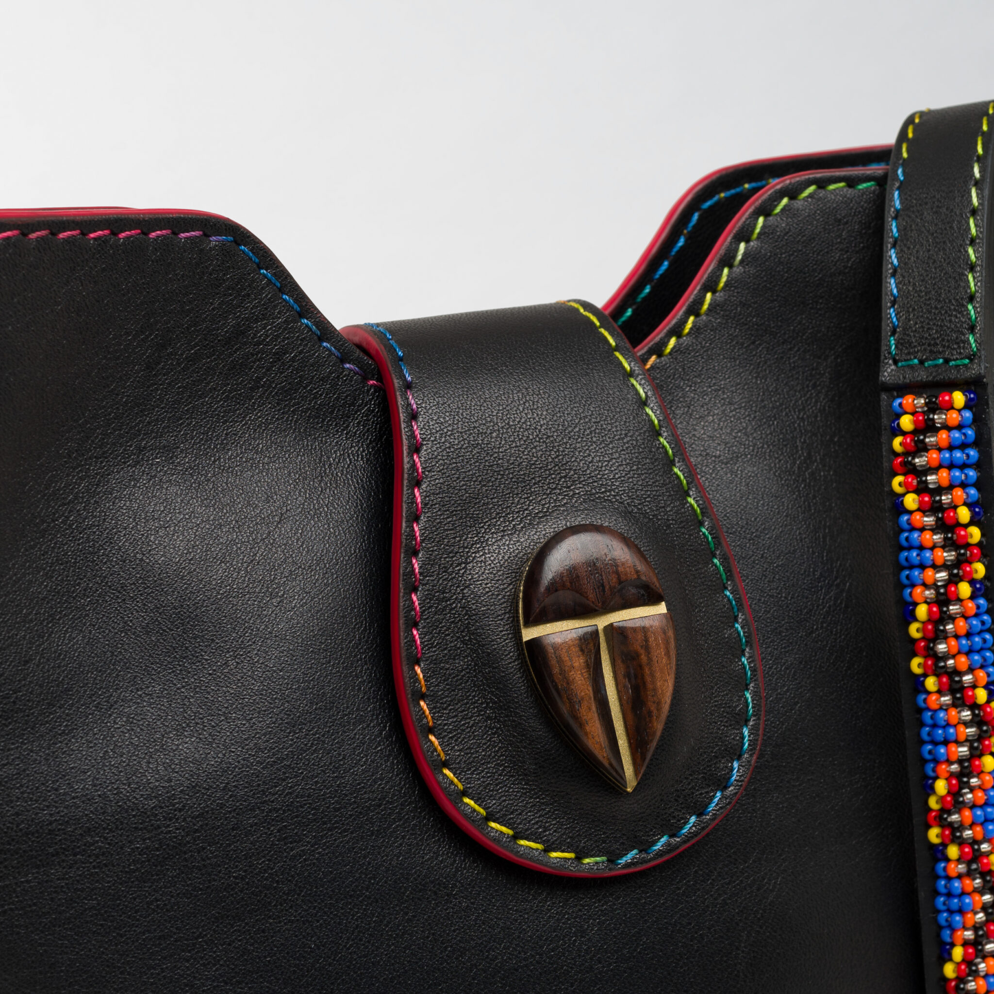 Raph Abeba black leather bag Caroline De Marchi