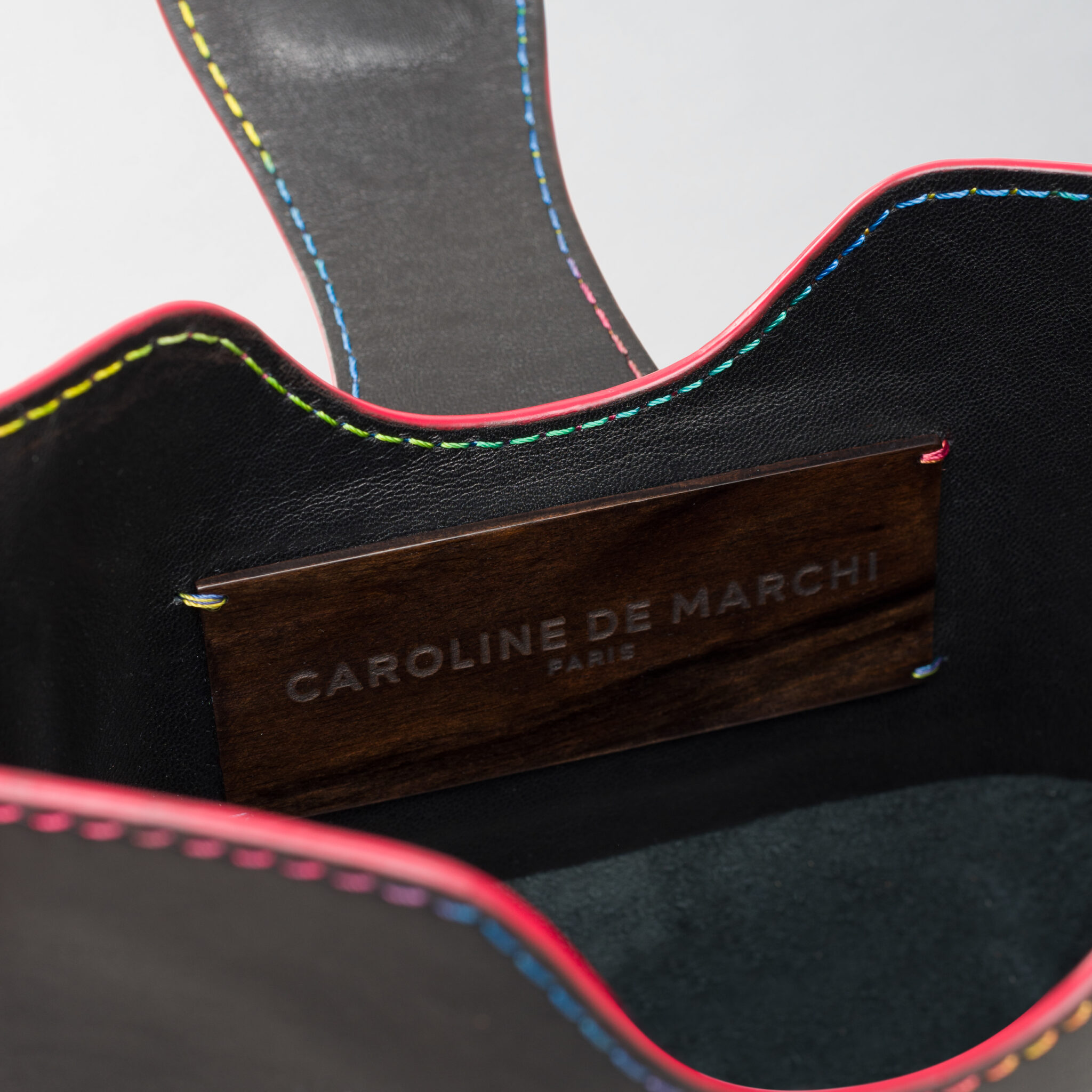 Raph Abeba black leather bag Caroline De Marchi