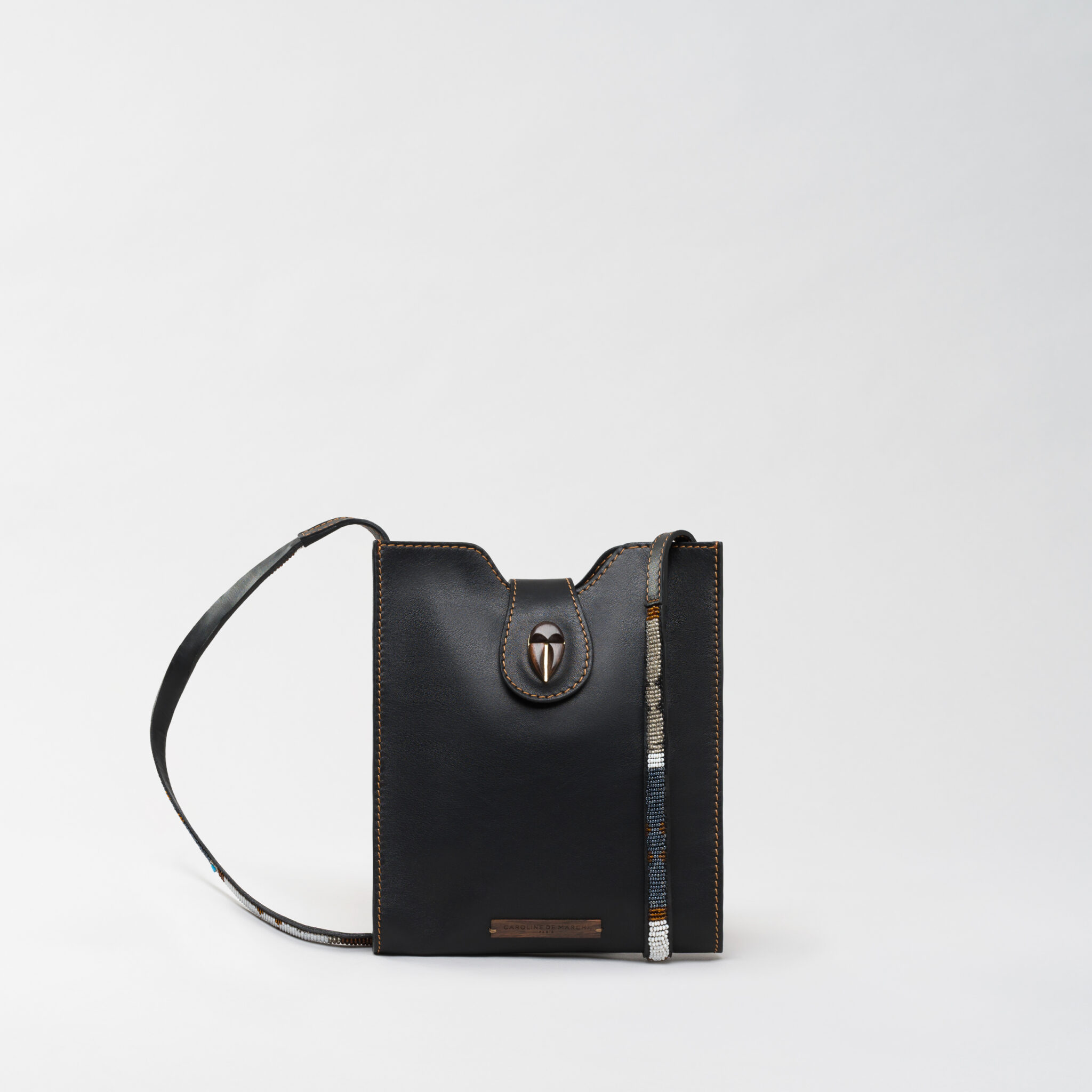 Raph Aheri black leather bag Caroline De Marchi