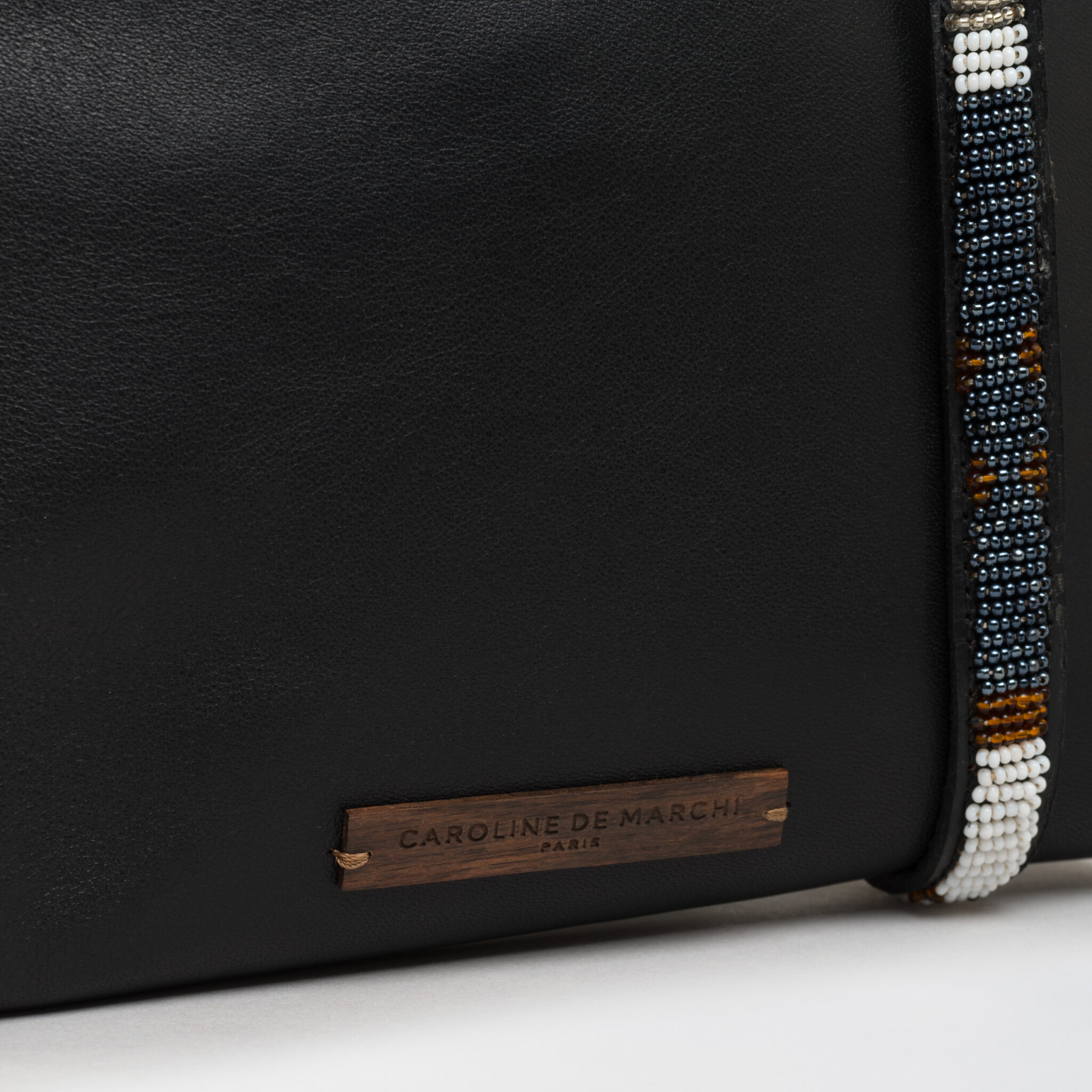 Raph Aheri black leather bag Caroline De Marchi