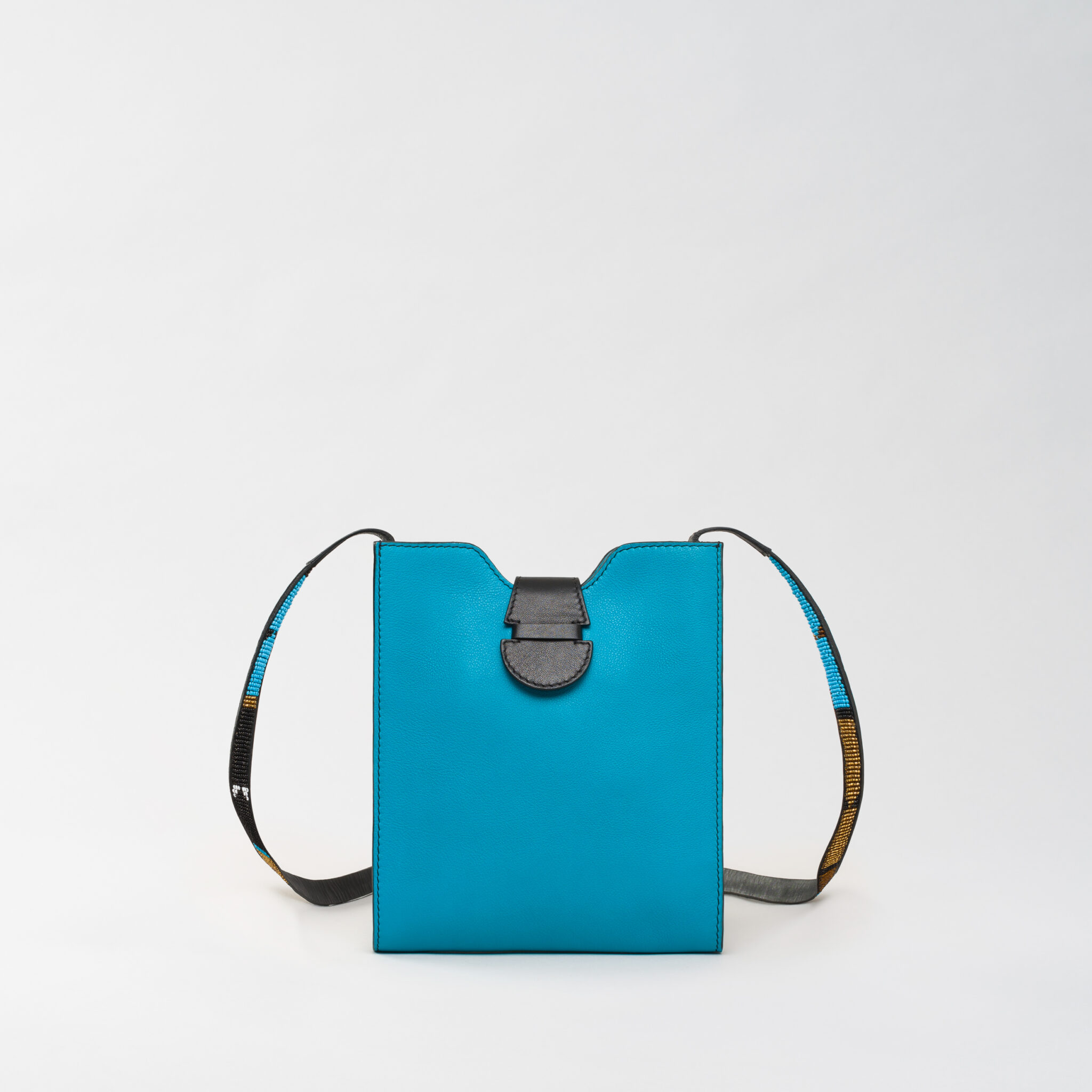 Raph Azibo turquoise leather bag Caroline De Marchi