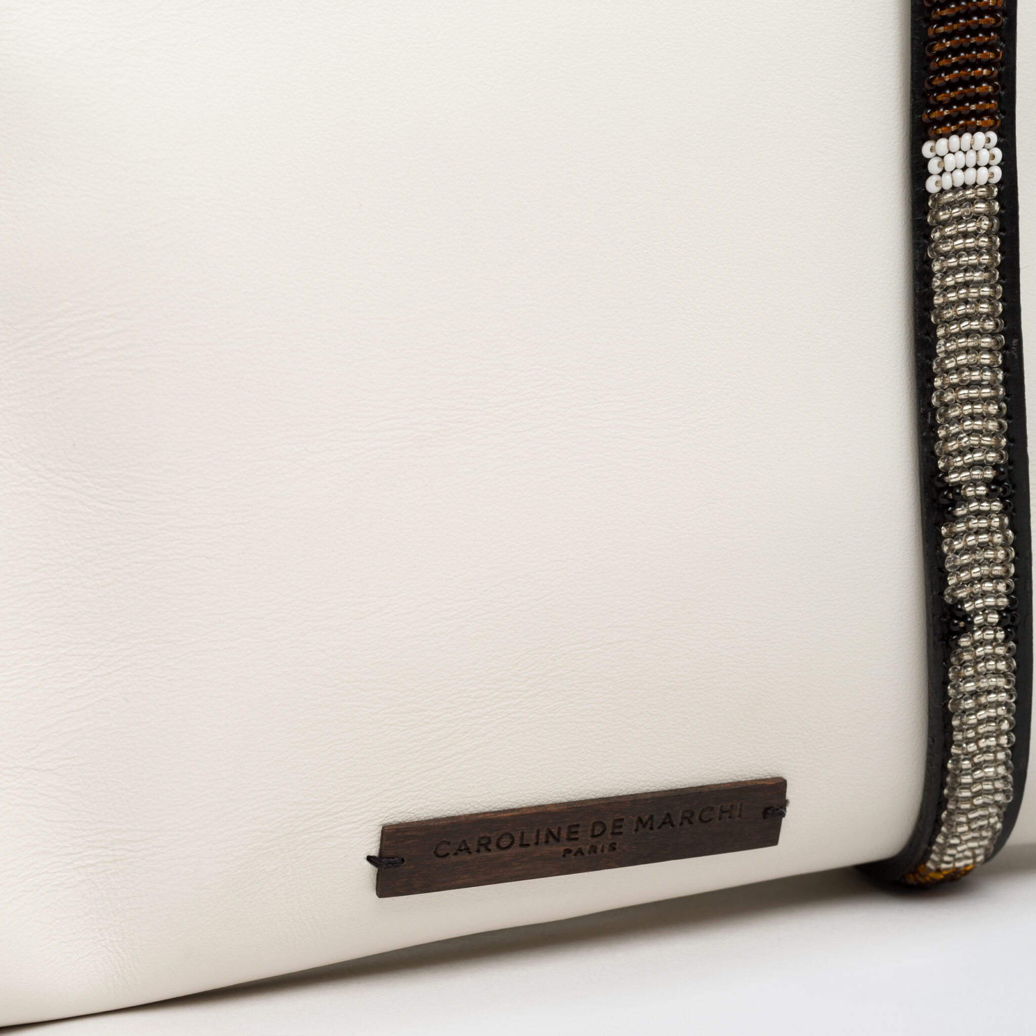 Raph Luam white leather bag Caroline De Marchi