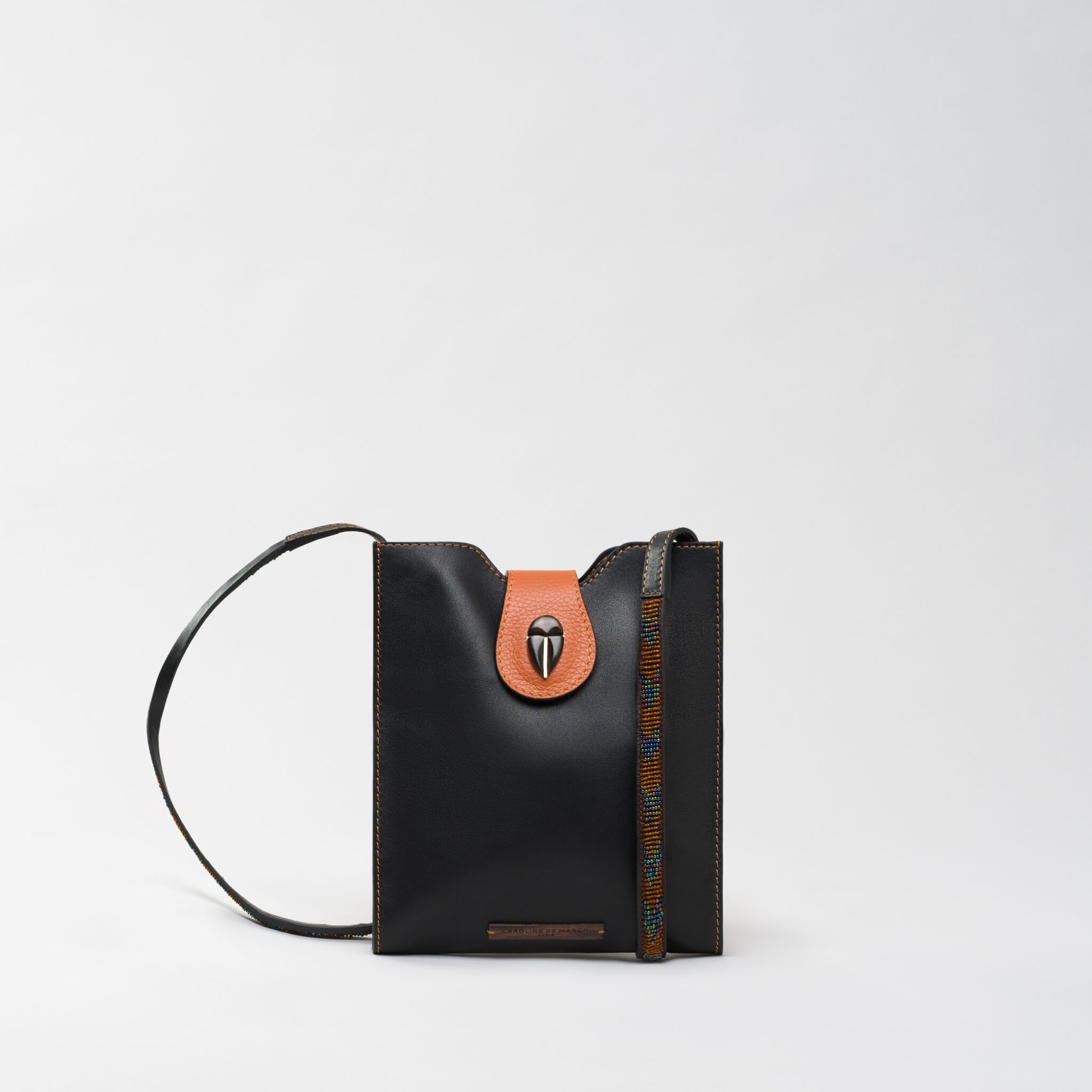 Raph Nere black leather bag Caroline De Marchi