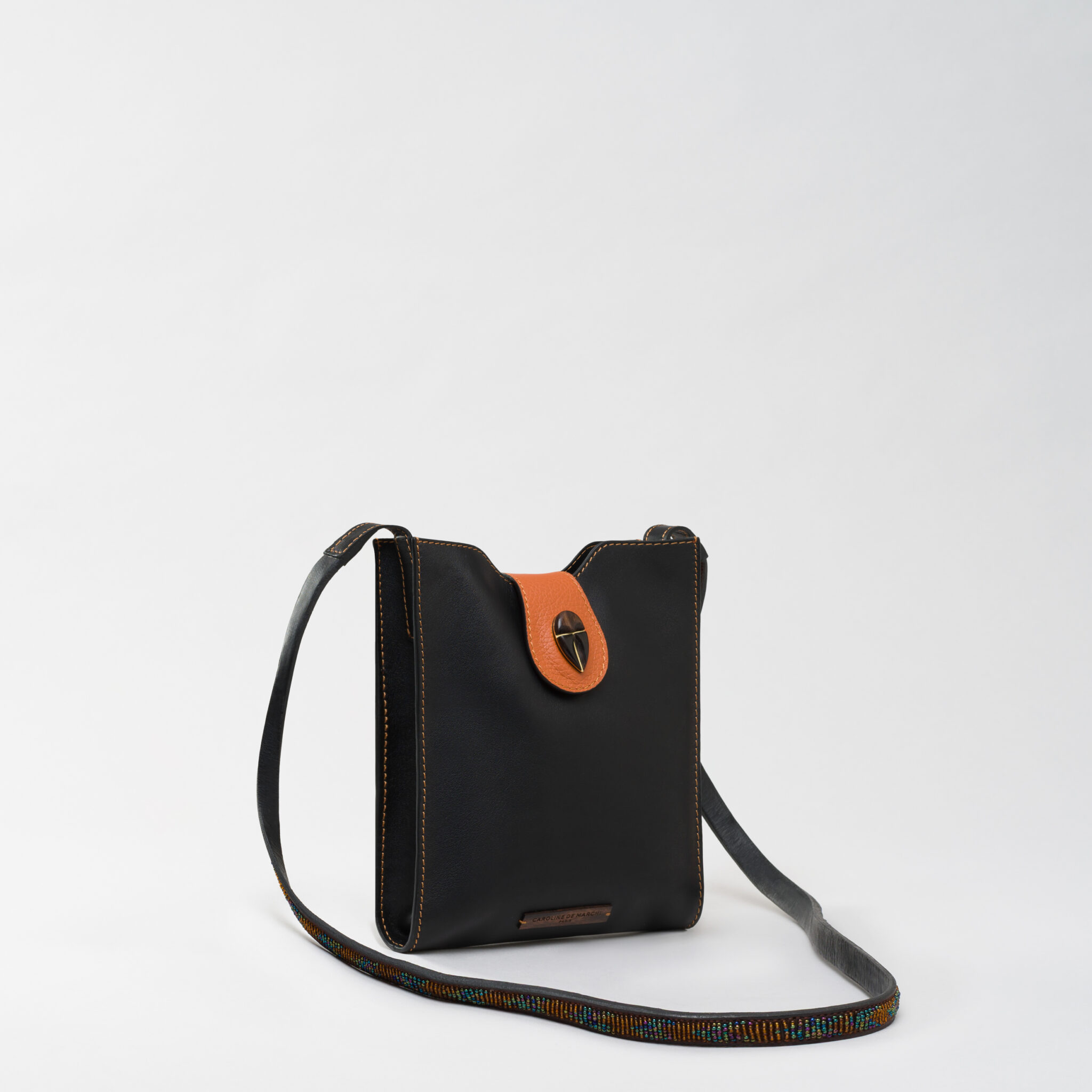 Raph Nere black leather bag Caroline De Marchi