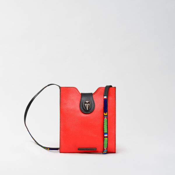 Raph Uhuru coral grained leather bag Caroline De Marchi