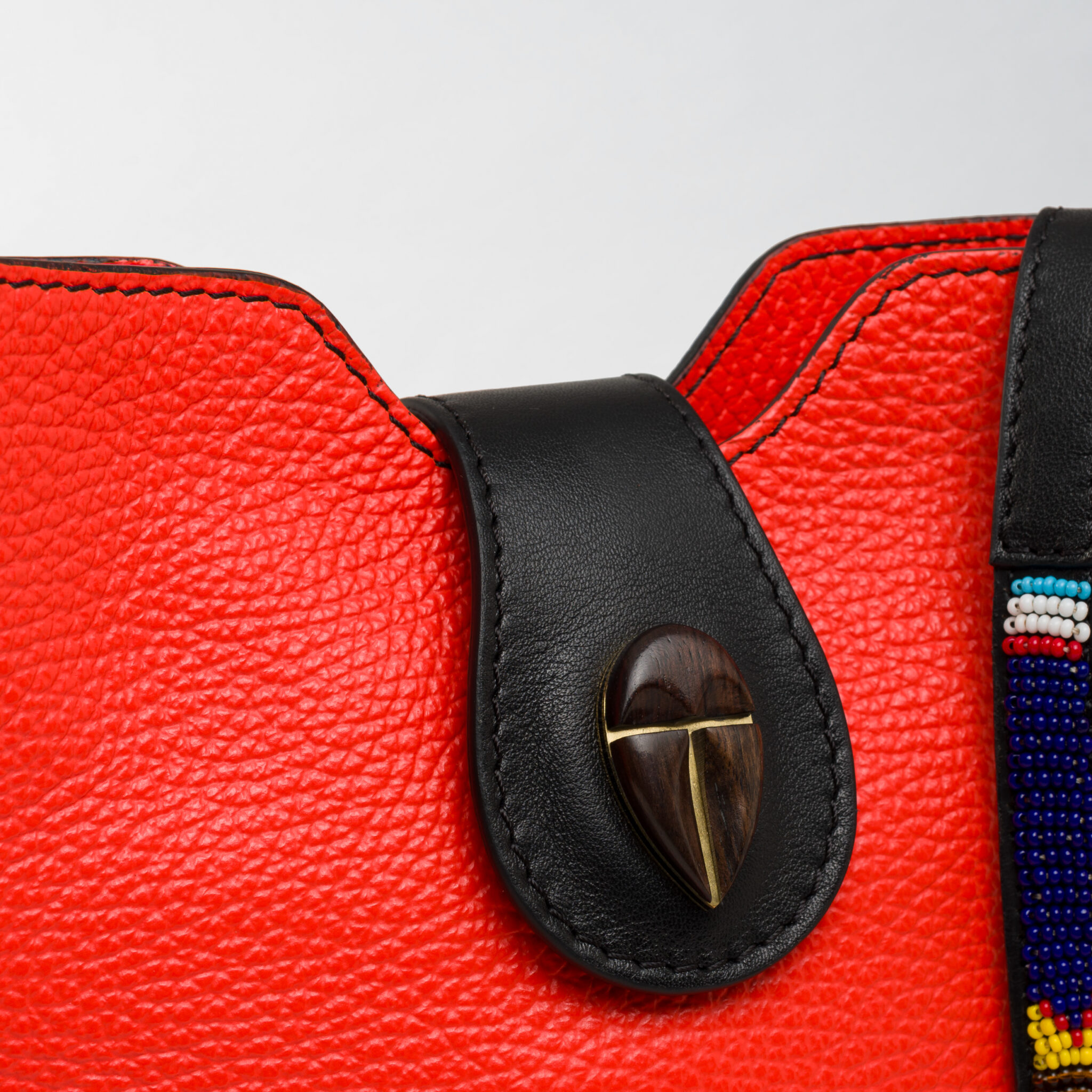 Raph Uhuru coral grained leather bag Caroline De Marchi